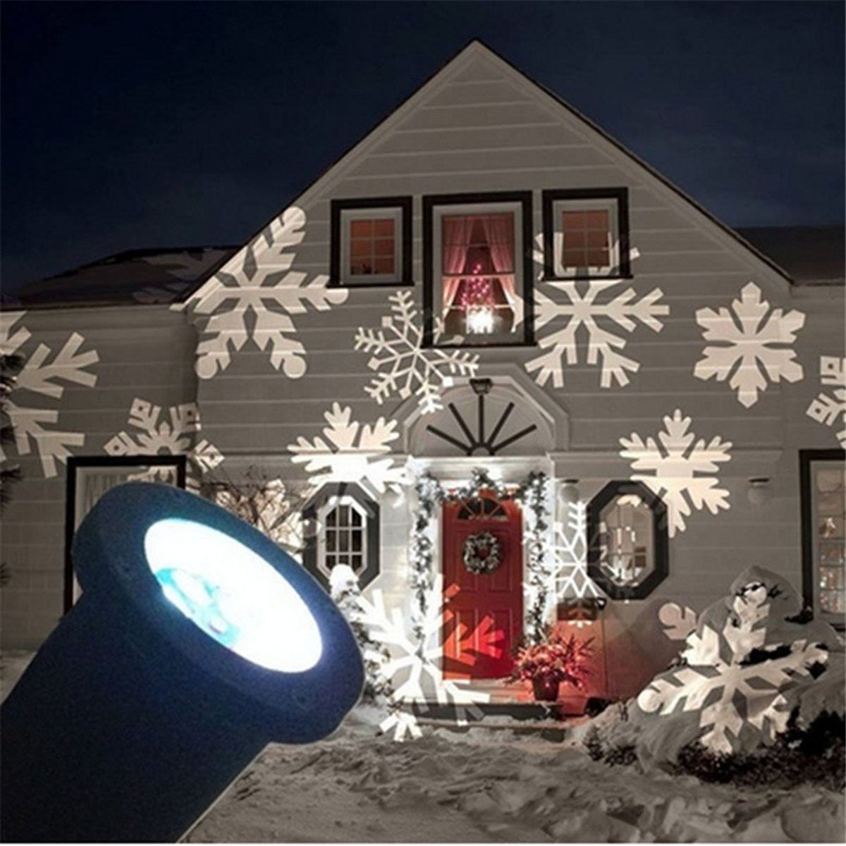 Ahyuan Landscape Projector Lamp Light with Moving Snowflakes