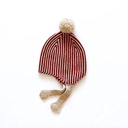 Ahyuan Baby Girls Winter HatKid Suits Crochet Caps 2-6t
